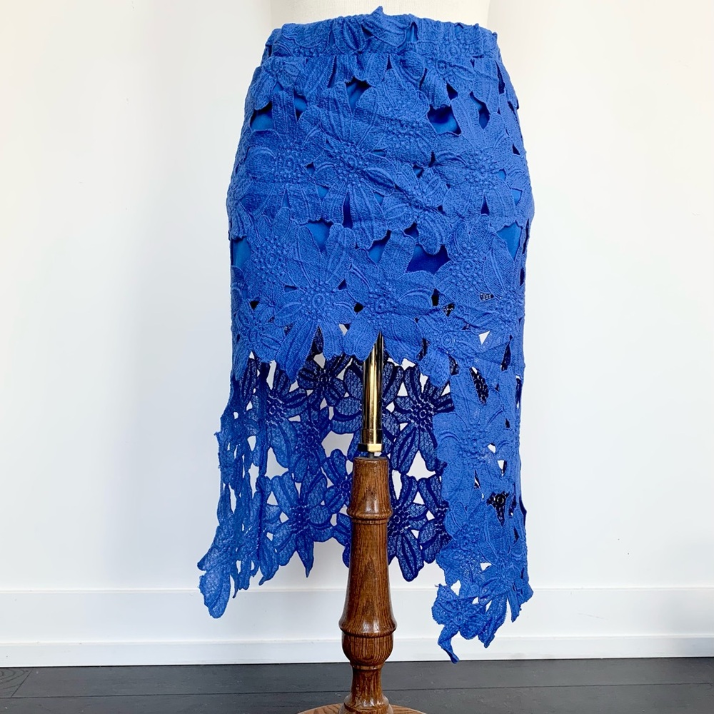 Rehab-Royal Blue Lace Midi Skirt